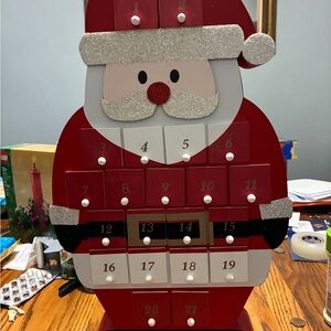 Santa Claus Advent Calendar - Red and White